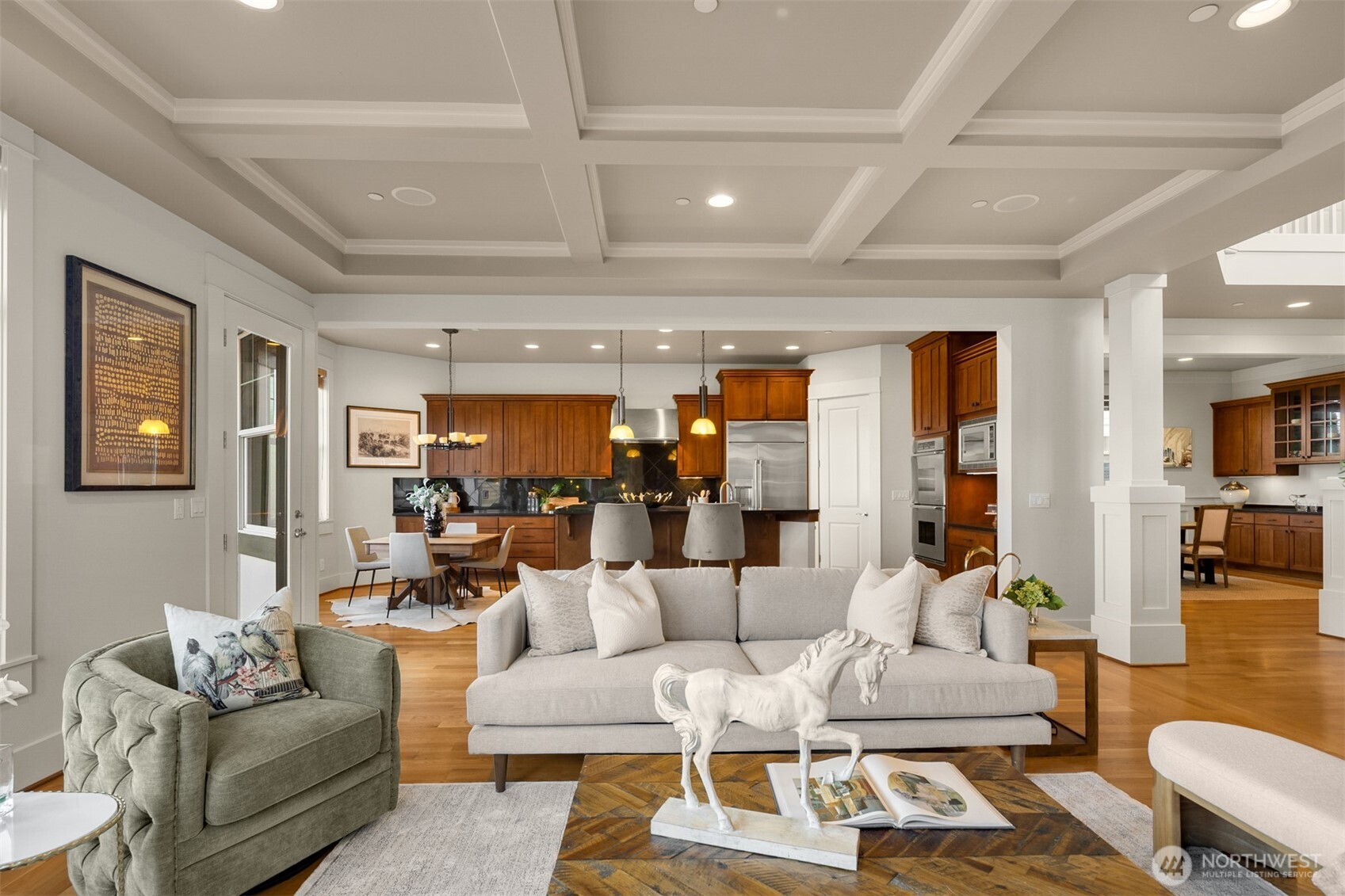 1500 South 5th Place Renton, WA 98057 - Photo 3 of 40 a living room with furniture and view of kitchen