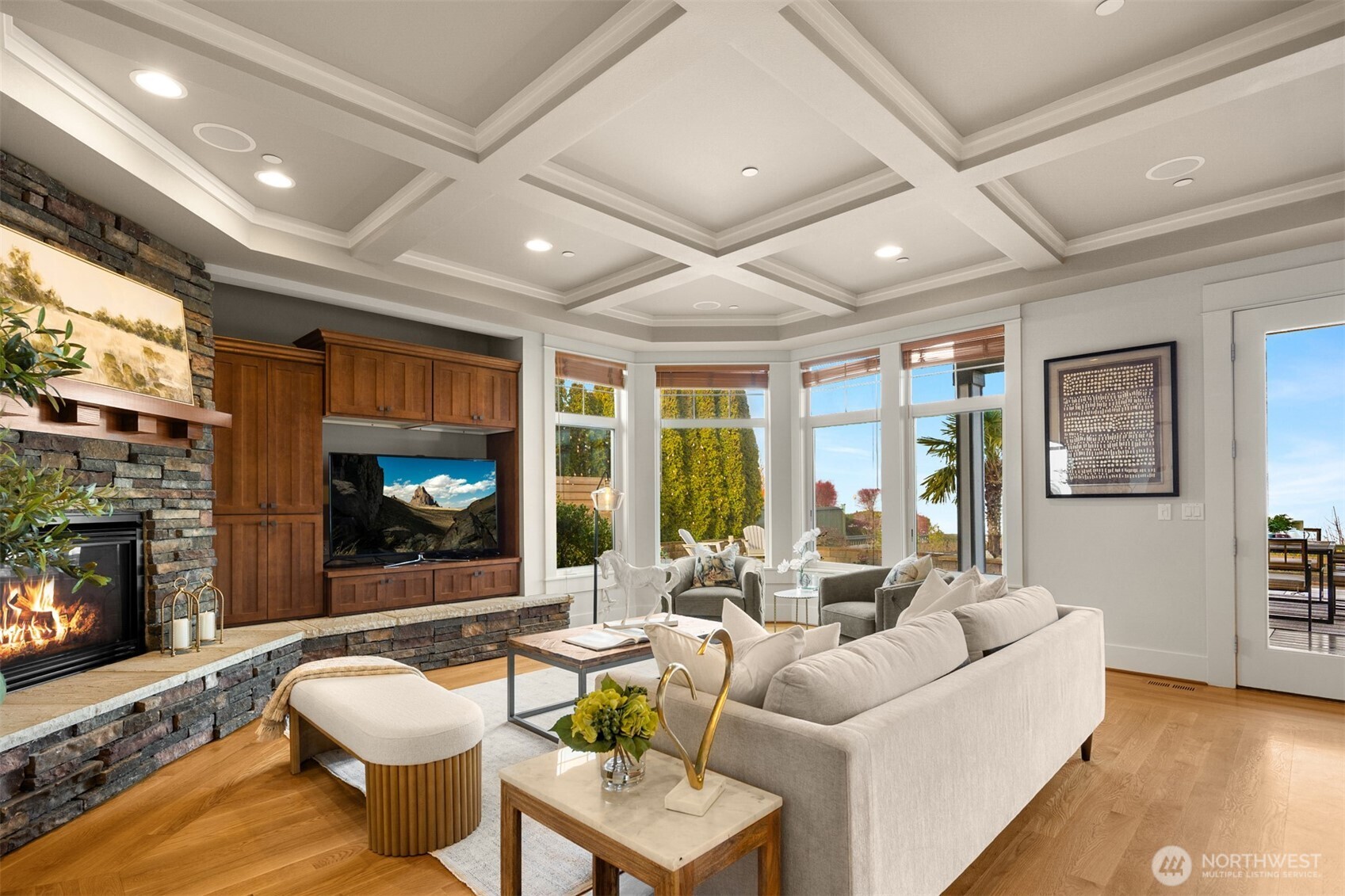 1500 South 5th Place Renton, WA 98057 - Photo 5 of 40 a living room with furniture and a fireplace