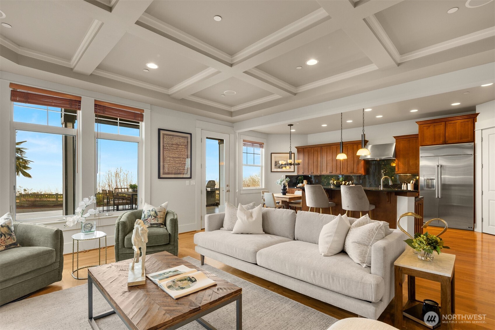 1500 South 5th Place Renton, WA 98057 - Photo 9 of 40 a living room with furniture kitchen view and a large window