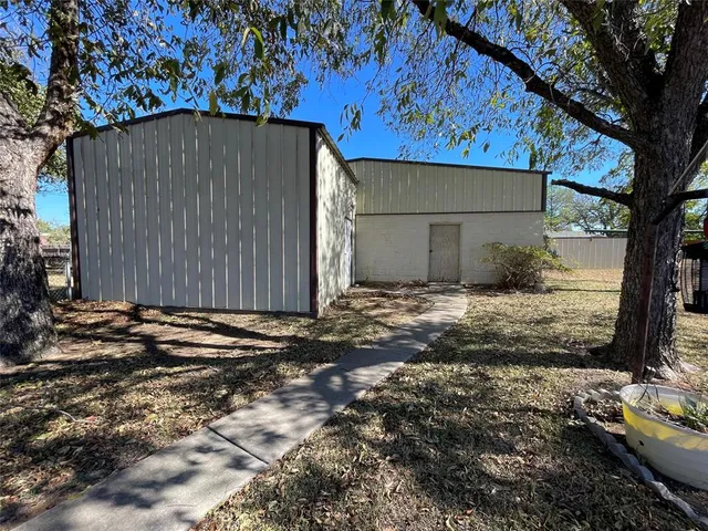 a backyard of a house