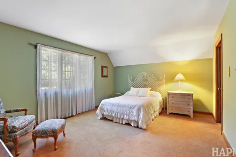 a view of a trees in a yard