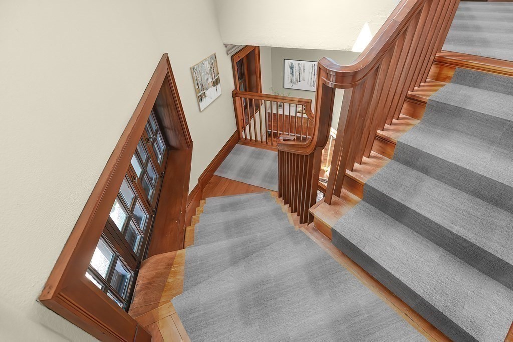 1 Summit Road Franklin, MA 02038 - Photo 29 of 42 a view of staircase with railing and white walls