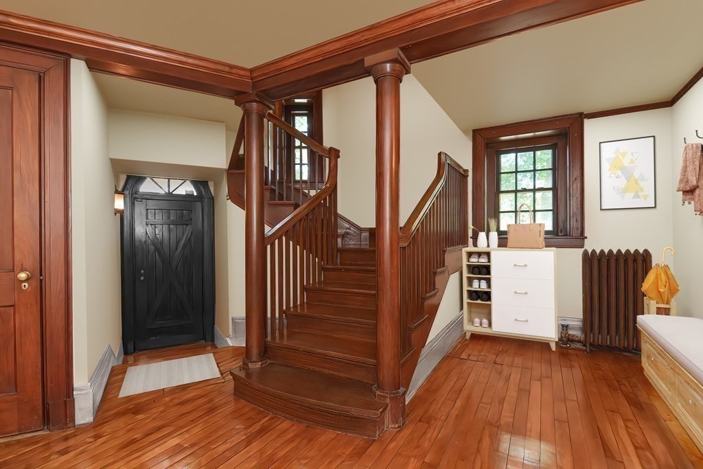 1 Summit Road Franklin, MA 02038 - Photo 35 of 42 a view of entryway with wooden floor and stairs