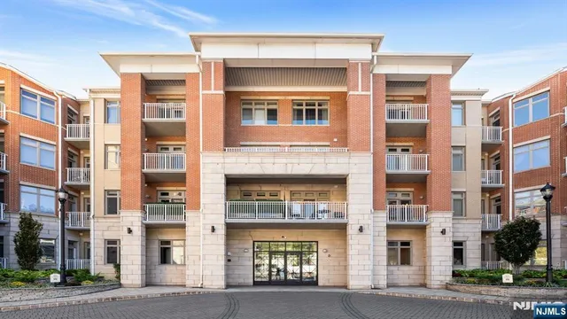 a front view of a multi story building