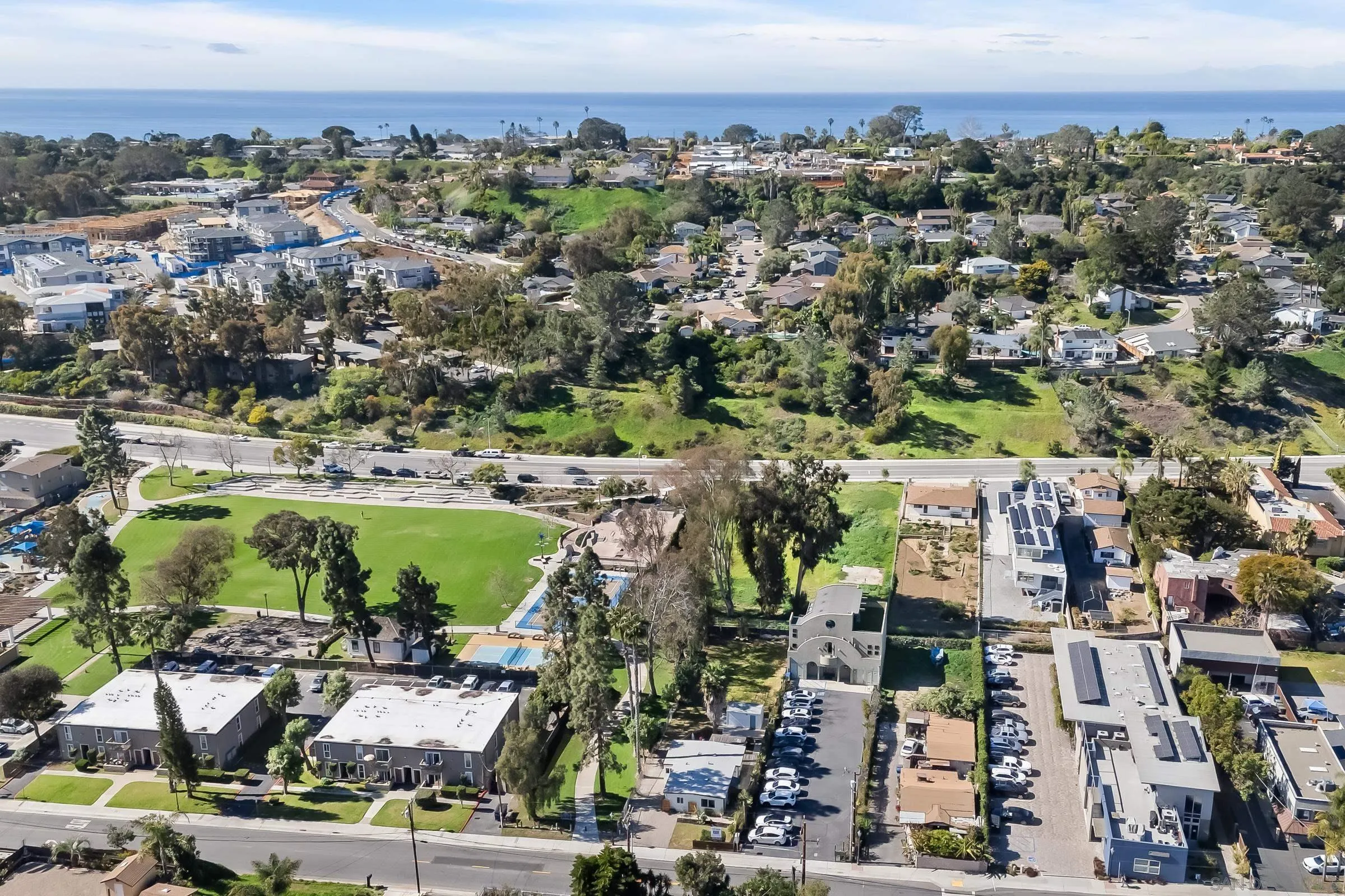 701 Valley Avenue Solana Beach, CA 92075 - Photo 2 of 38 an aerial view of a city with lots of residential buildings