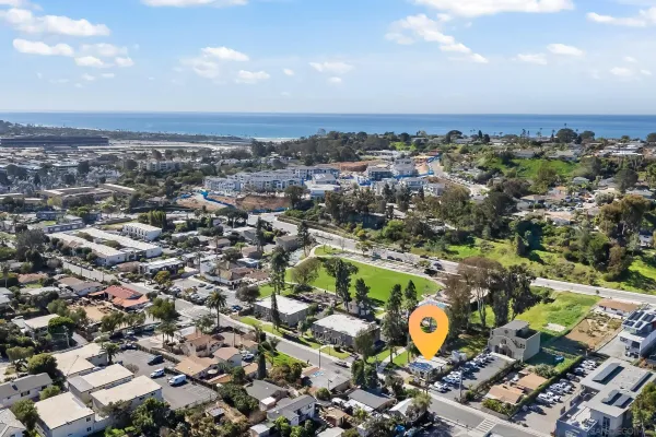an aerial view of multiple house