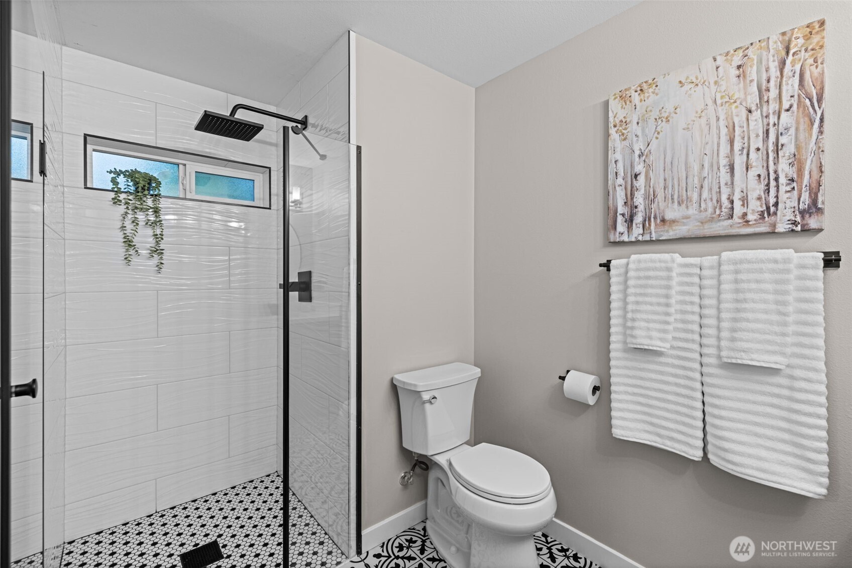 211 Taylor Street Snohomish, WA 98290 - Photo 13 of 24 a bathroom with a toilet and a shower