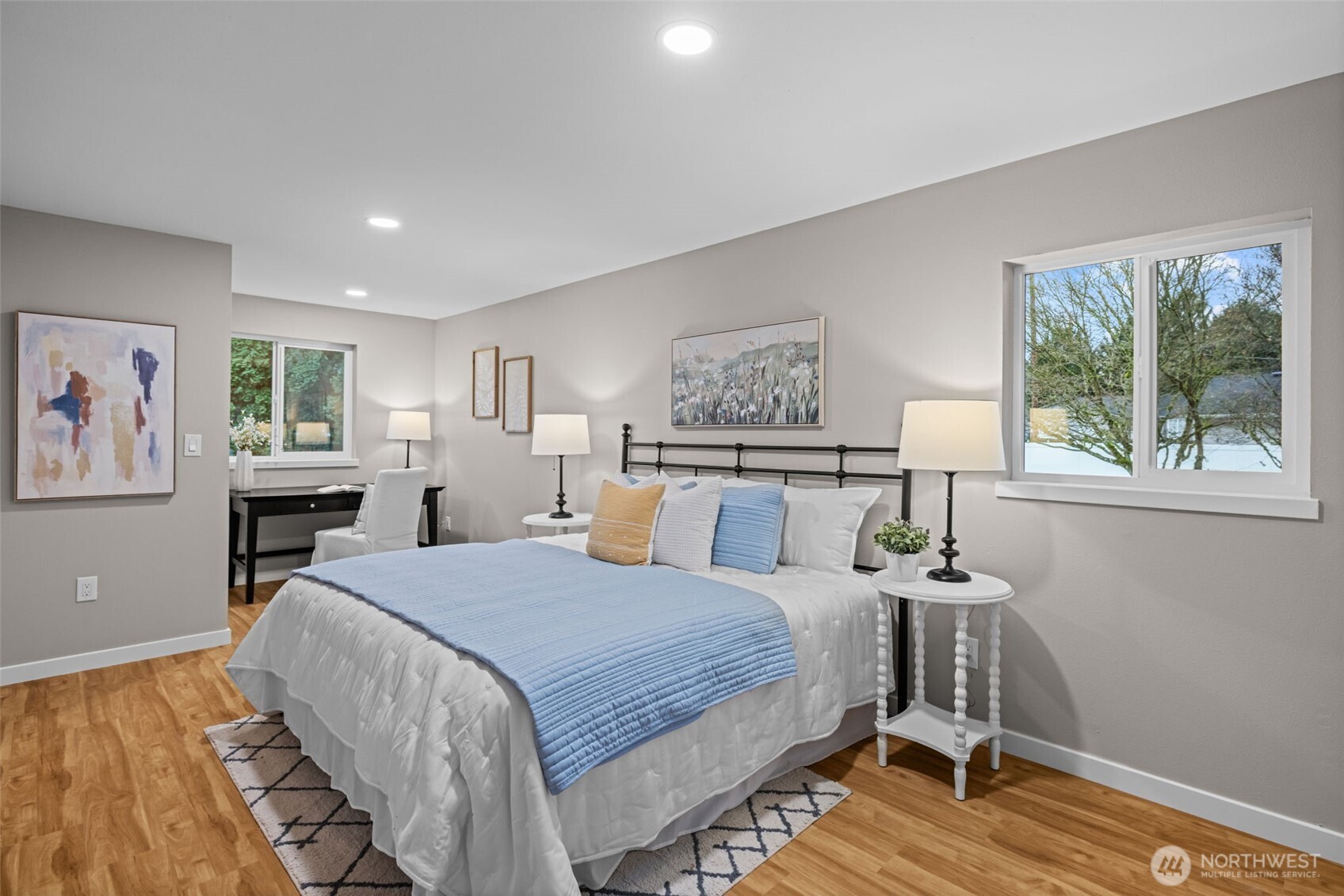 211 Taylor Street Snohomish, WA 98290 - Photo 9 of 24 a bed room with a bed and a table