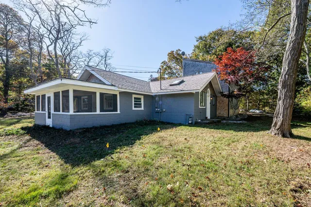 a house view with a garden space
