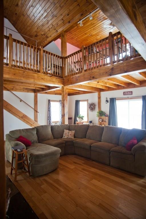 92 Lyle Hall Road Wilton, ME 04294 - Photo 5 of 35 Looking from the 2nd floor down to...