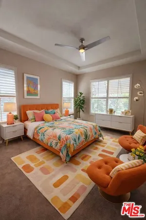 a view of a lake with a mountain in the background