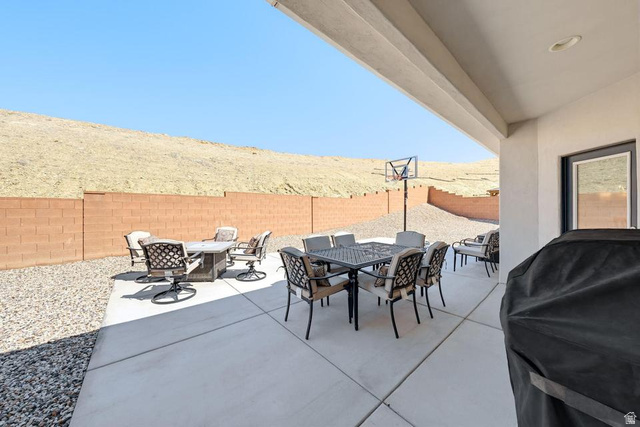 5963 Flattop Drive St. George, UT 84790 - Photo 35 of 45 Expansive concrete patio area with overhead coverage