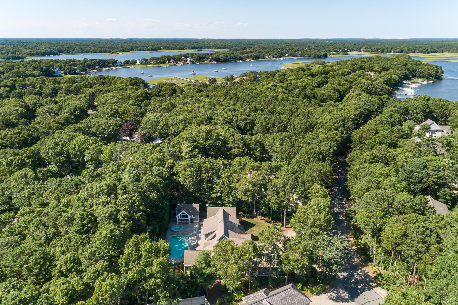 36 Topping Lift Mashpee, MA 02649 - Photo 4 of 38 an aerial view of a house with a yard