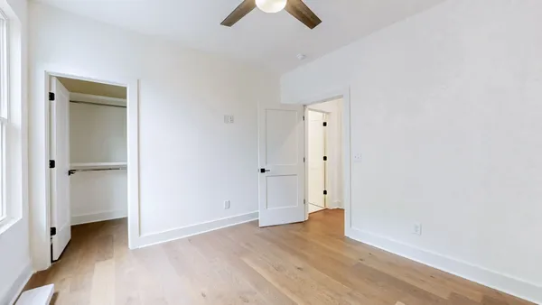 a close view of closet