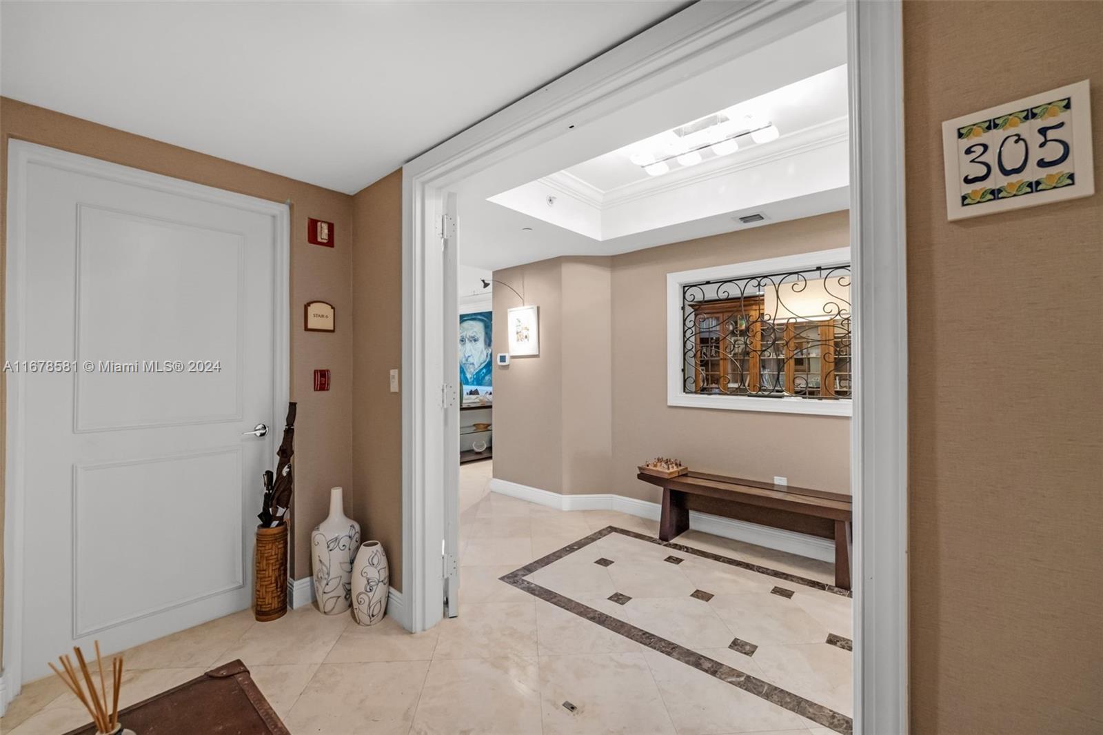 765 Crandon Boulevard, Unit 305 Key Biscayne, FL 33149 - Photo 2 of 55 Entry From Private Elevator To Unit