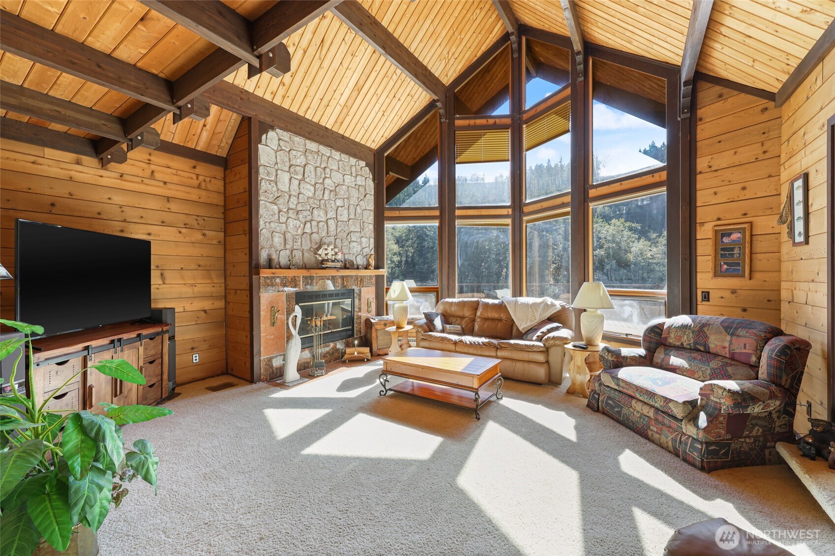 2484 Spencer Road Salkum, WA 98582 - Photo 11 of 36 a living room with furniture tv and a flat screen tv