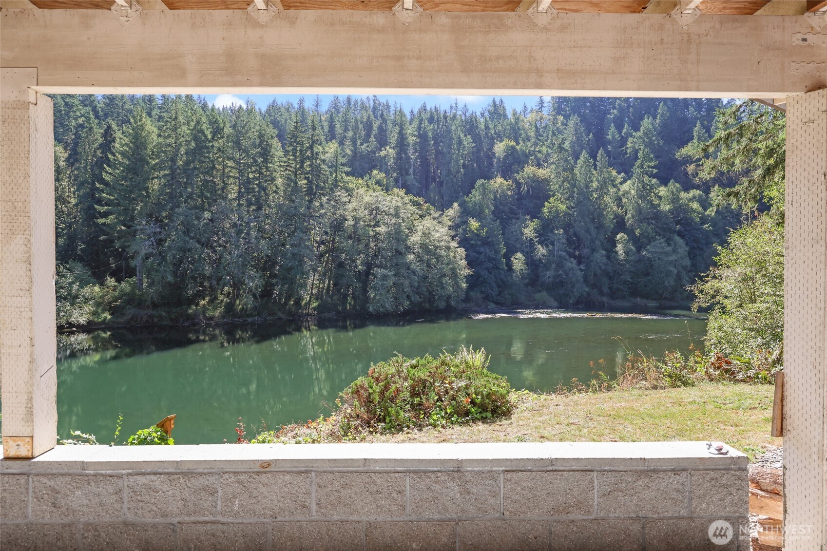 2484 Spencer Road Salkum, WA 98582 - Photo 29 of 36 a view of a yard with a bench and trees around