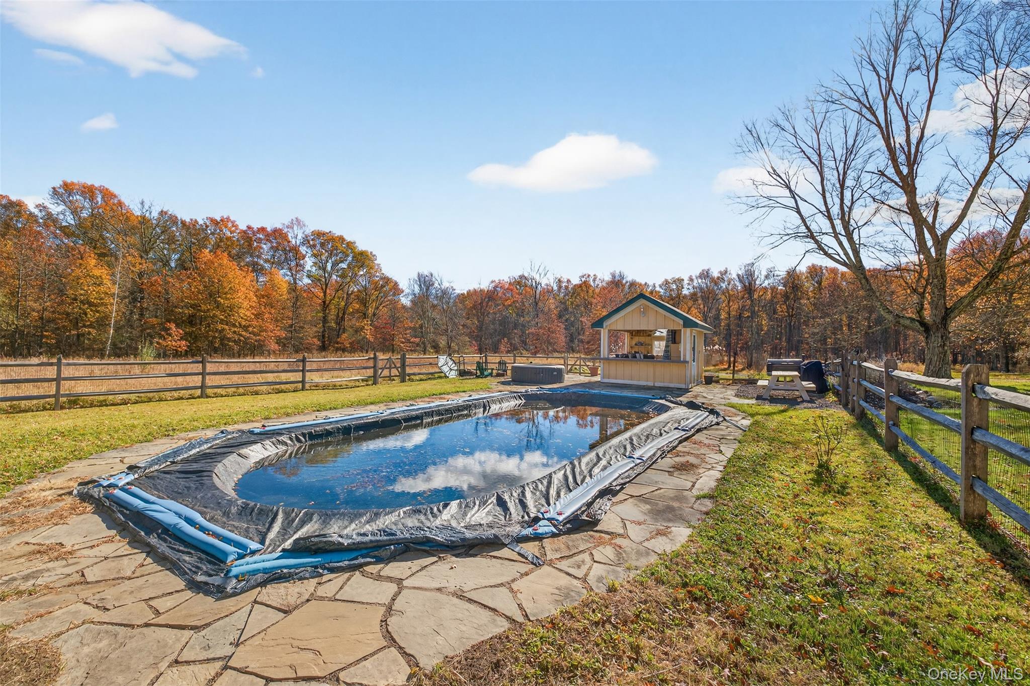 321 Burnt Meadow Road Gardiner, NY 12525 - Photo 43 of 46 a view of a swimming pool with a patio and a yard