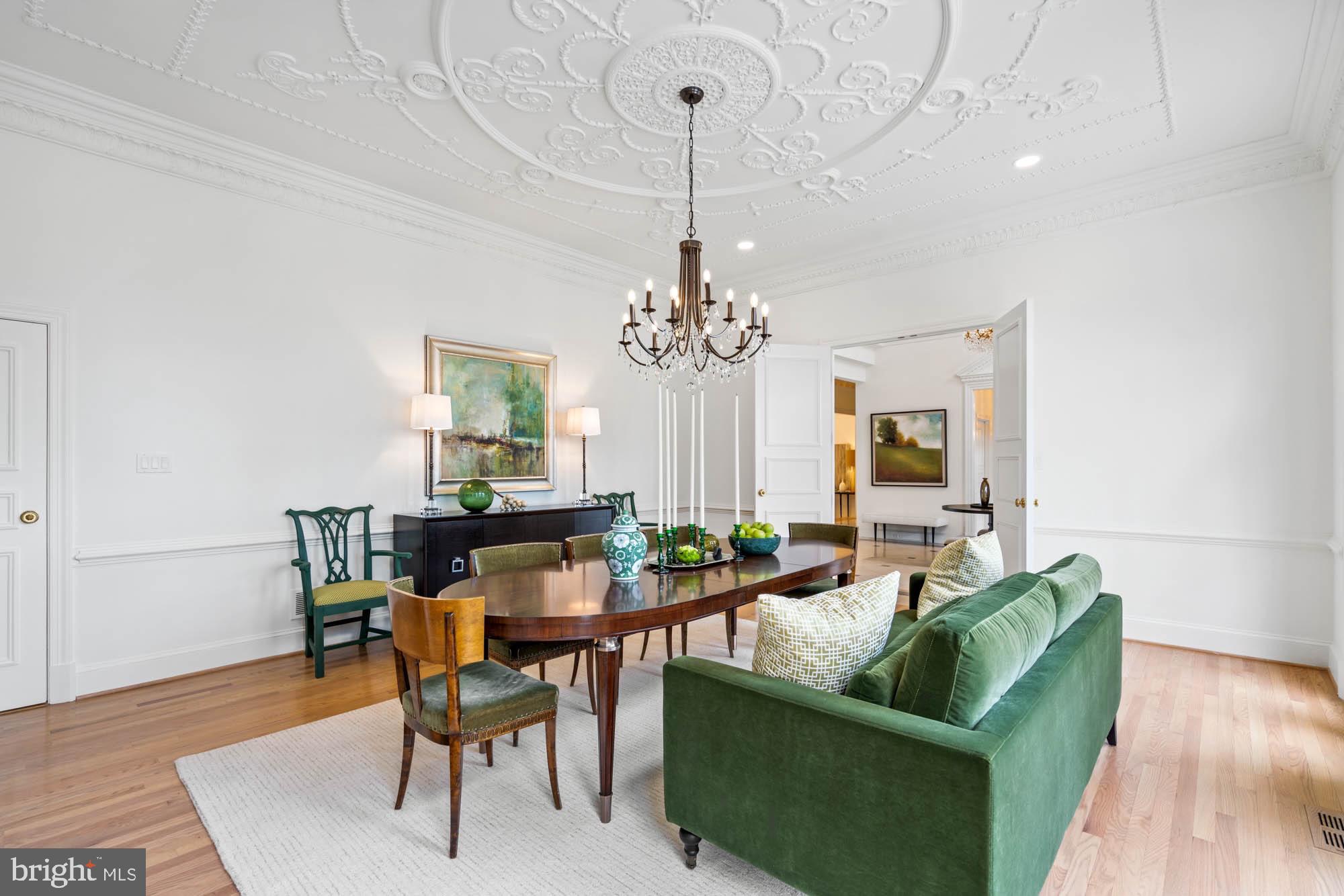 1198 Windrock Drive McLean, VA 22102 - Photo 28 of 83 a living room with furniture and a chandelier
