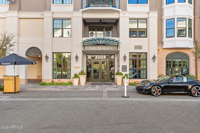 a car parked in front of a building