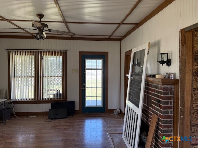 910 County Road 421 Evant, TX 76525 - Photo 19 of 25 a view of a room with wooden floor and windows