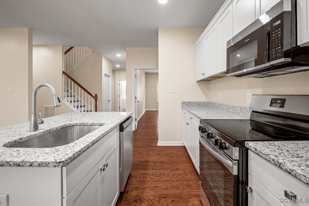 2919 Hog Back Road Hopewell, VA 23860 - Photo 14 of 45 Kitchen featuring dark wood-type flooring, white c