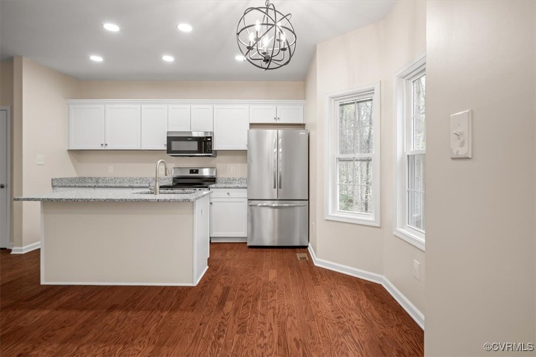2919 Hog Back Road Hopewell, VA 23860 - Photo 15 of 45 Kitchen with a chandelier, appliances with stainle