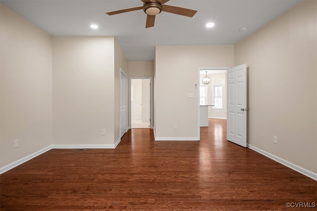 2919 Hog Back Road Hopewell, VA 23860 - Photo 19 of 45 Unfurnished room with recessed lighting, dark wood