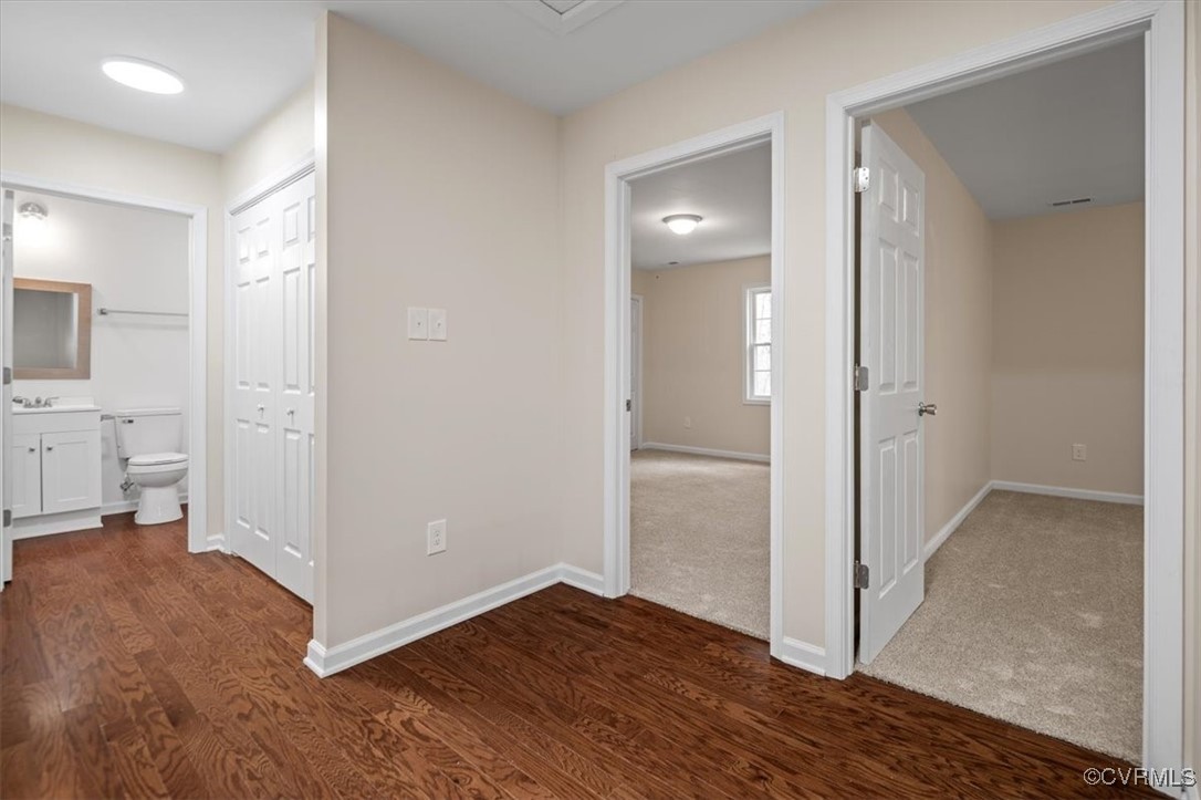 2919 Hog Back Road Hopewell, VA 23860 - Photo 25 of 45 Hall featuring dark wood-style floors, baseboards,