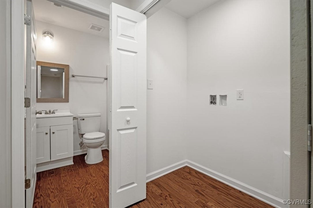 2919 Hog Back Road Hopewell, VA 23860 - Photo 32 of 45 Bathroom with vanity, baseboards, toilet, visible