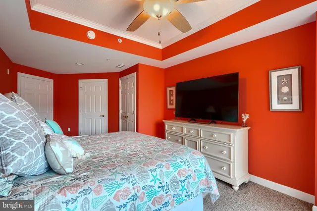 a view of an ocean and city