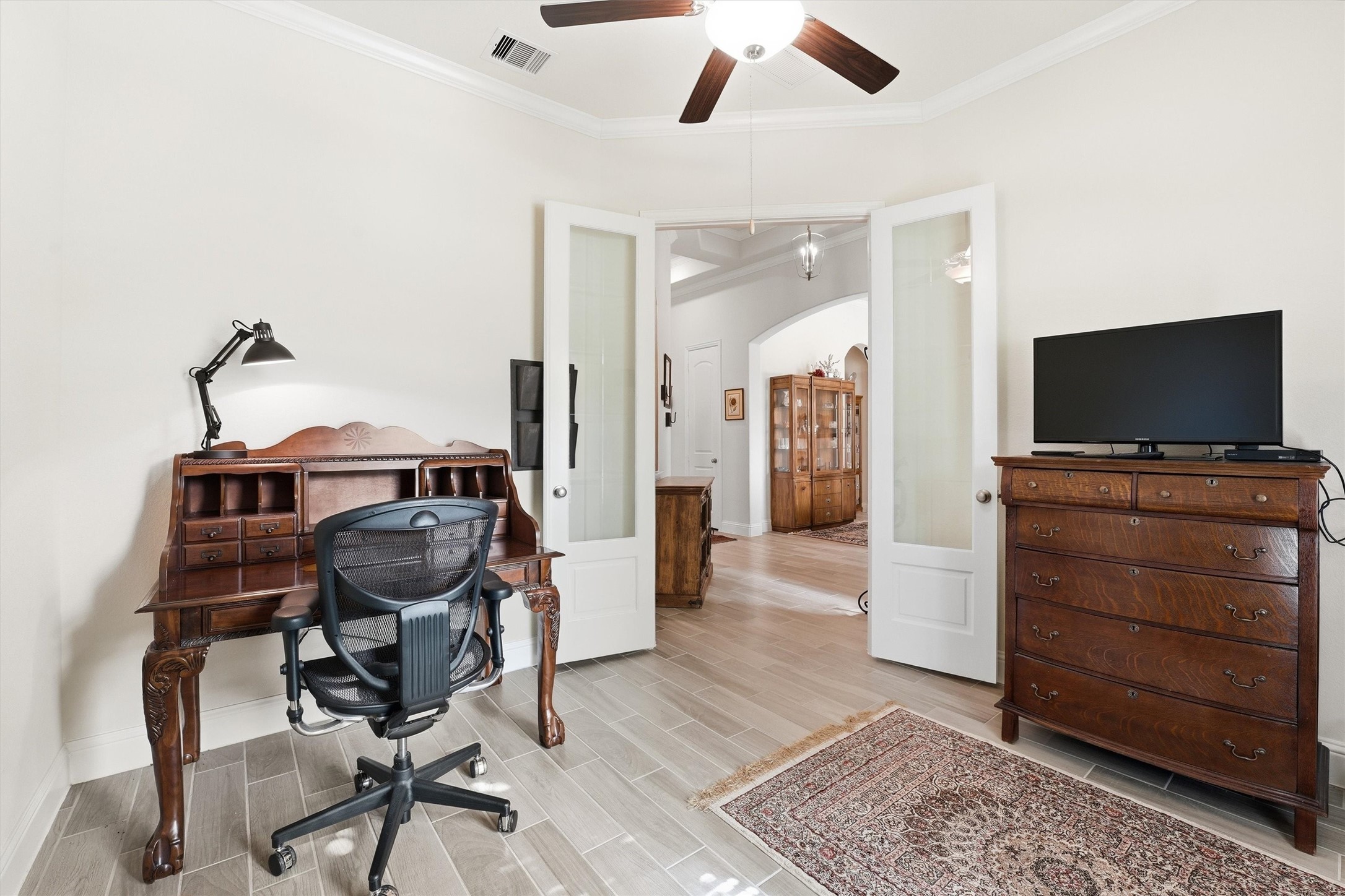 9307 Providence Bend Lane Houston, TX 77365 - Photo 10 of 45 Home office with beautiful French doors.