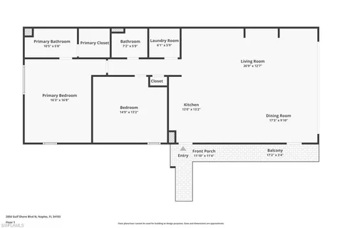 $1,395,000 | 2850 Gulf Shore Boulevard North, Unit 201, Naples, FL 34103