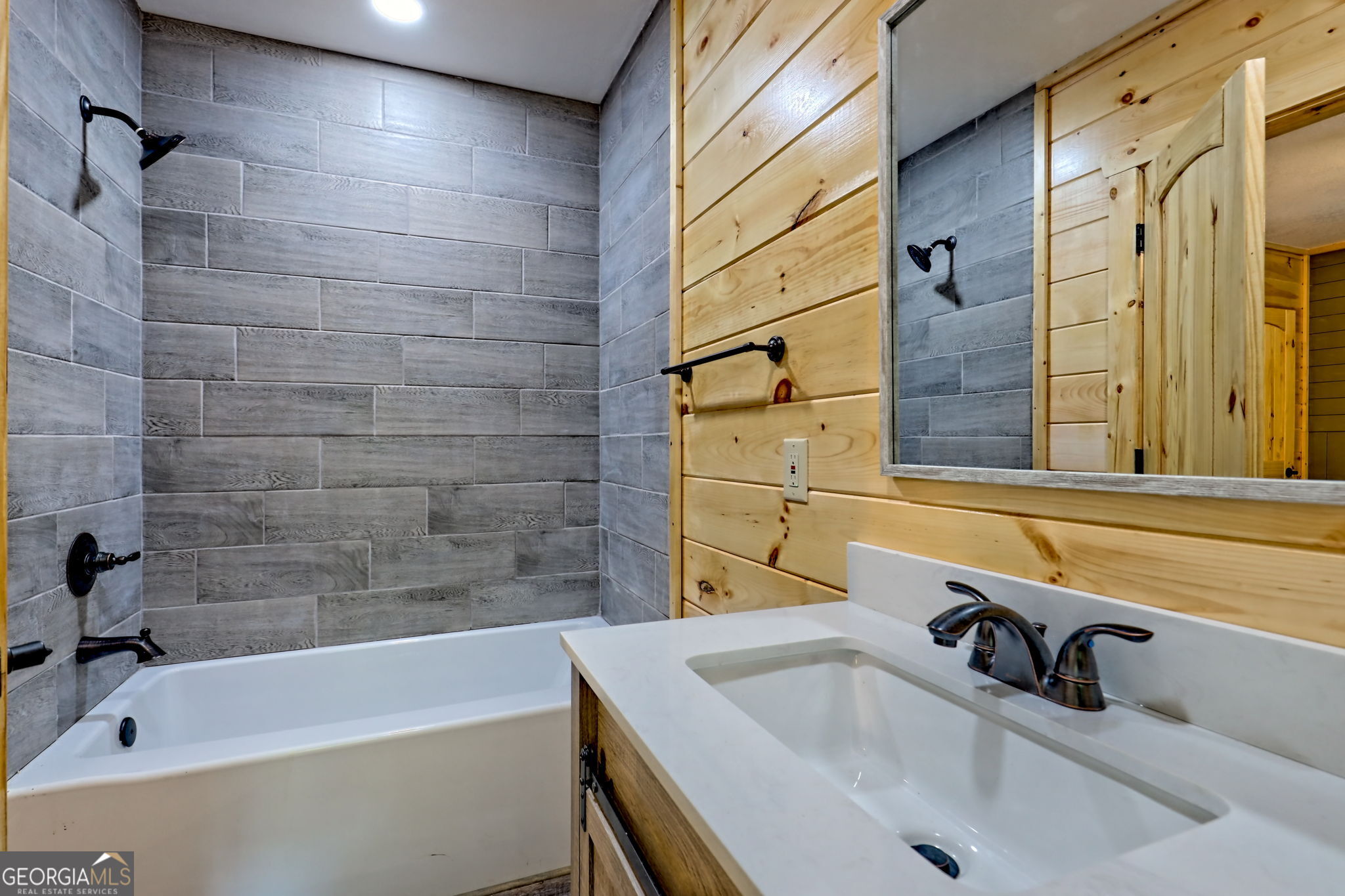 108 Olds Mountain Rabun Gap, GA 30568 - Photo 61 of 73 a bathroom with a sink and a bathtub