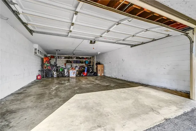 a view of a garage