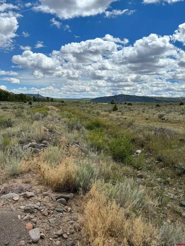 a view of an outdoor space and mountain view
