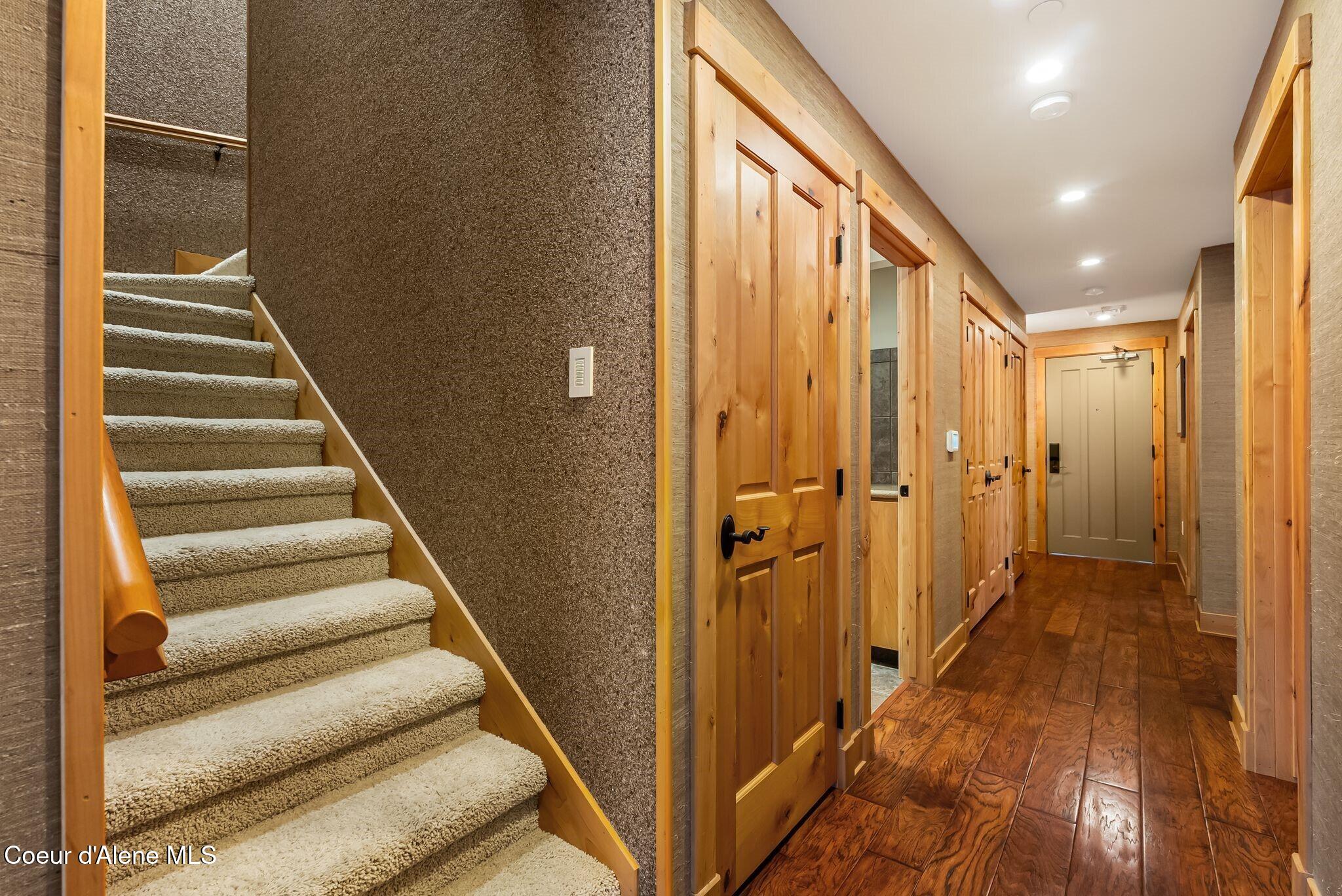 412 Sandpoint Avenue, Unit 334/335 Sandpoint, ID 83864 - Photo 54 of 71 Back Stairwell to Primary Suite