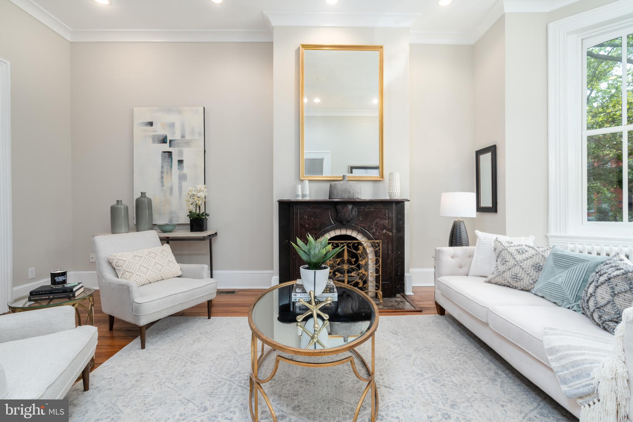1451 Q Street Northwest Washington, DC 20009 - Photo 7 of 43 Living room with gas fireplace