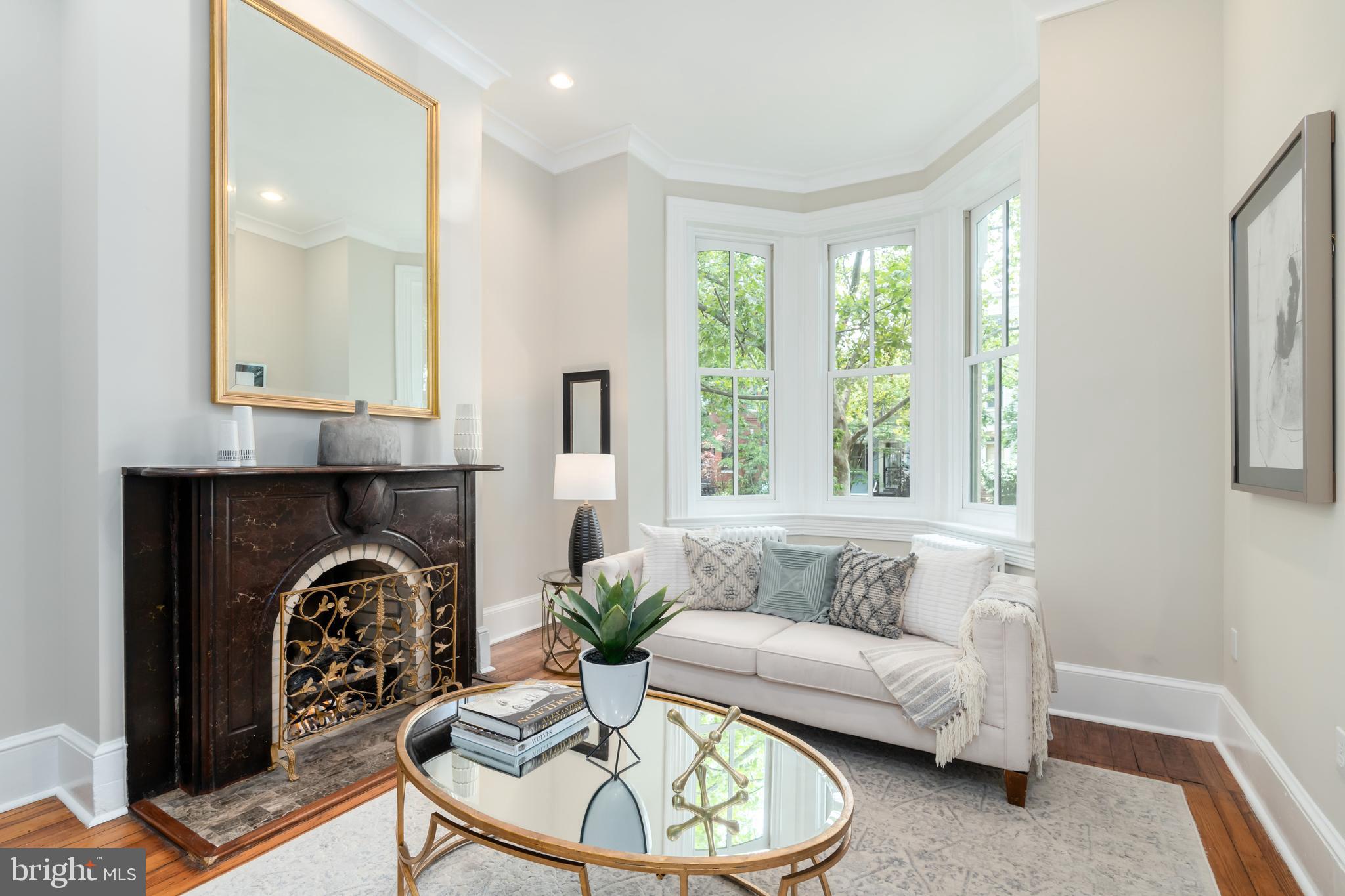 1451 Q Street Northwest Washington, DC 20009 - Photo 8 of 43 Living room with south facing bay window