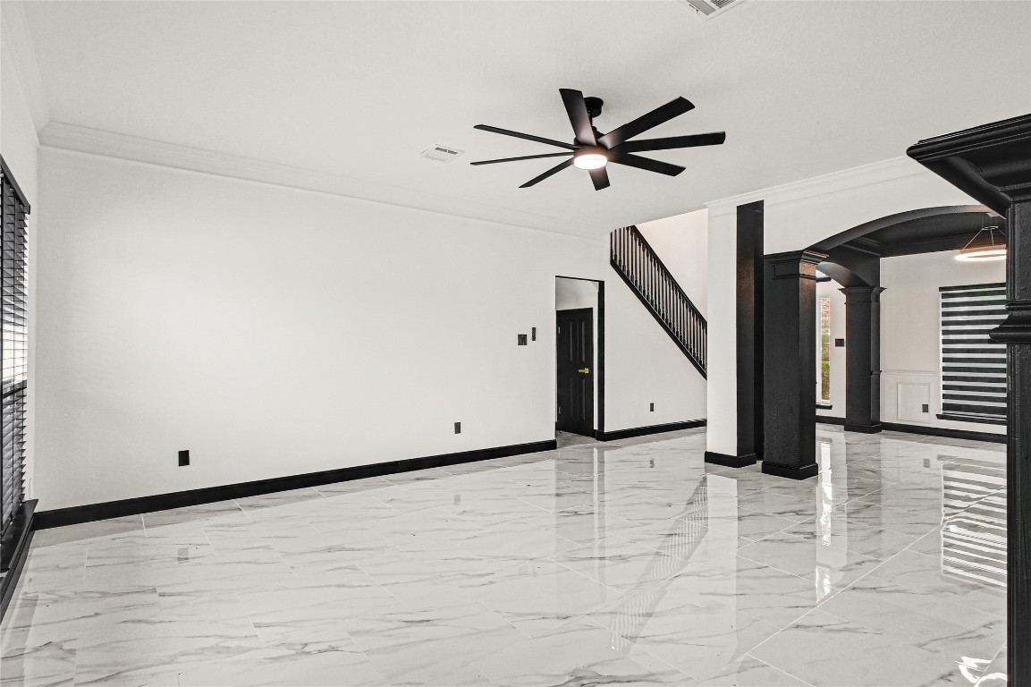 11915 Helene Court Pinehurst, TX 77362 - Photo 15 of 33 a view of a hallway with a ceiling fan