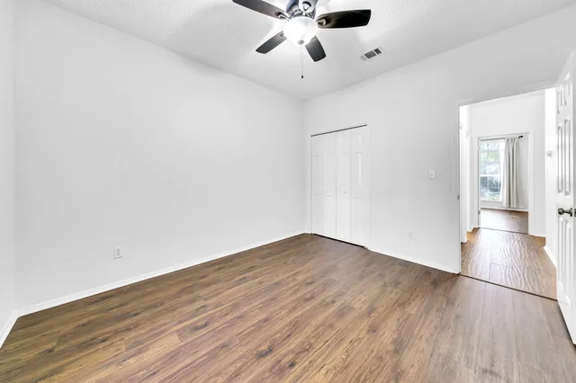 a view of wooden floor in a room