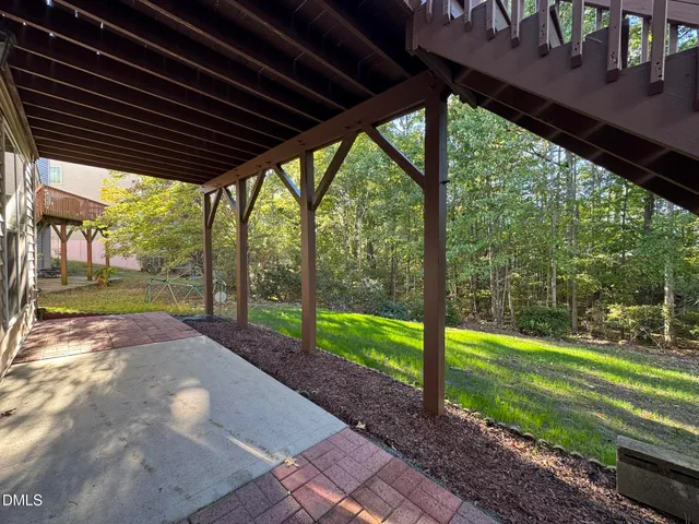 a view of a wooden fence