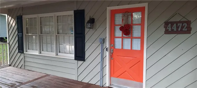 a view of front door