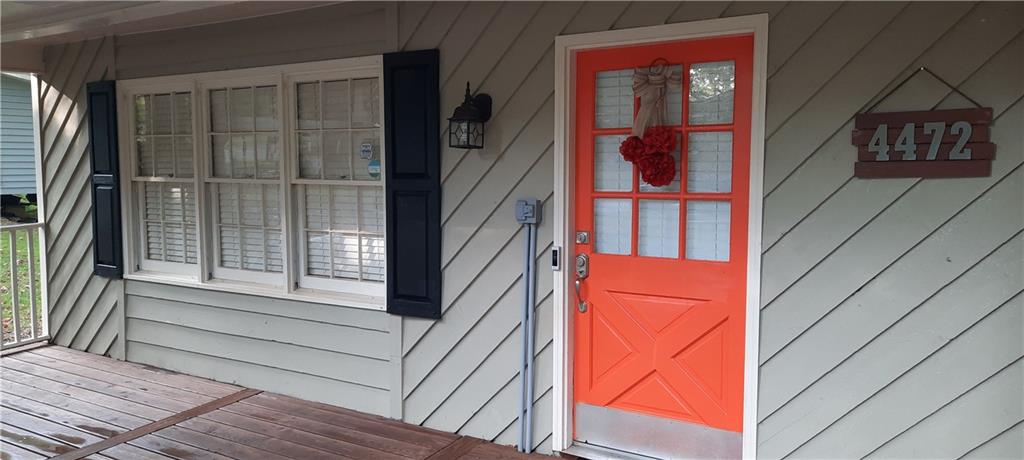 a view of front door