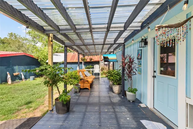 a outdoor living with furniture