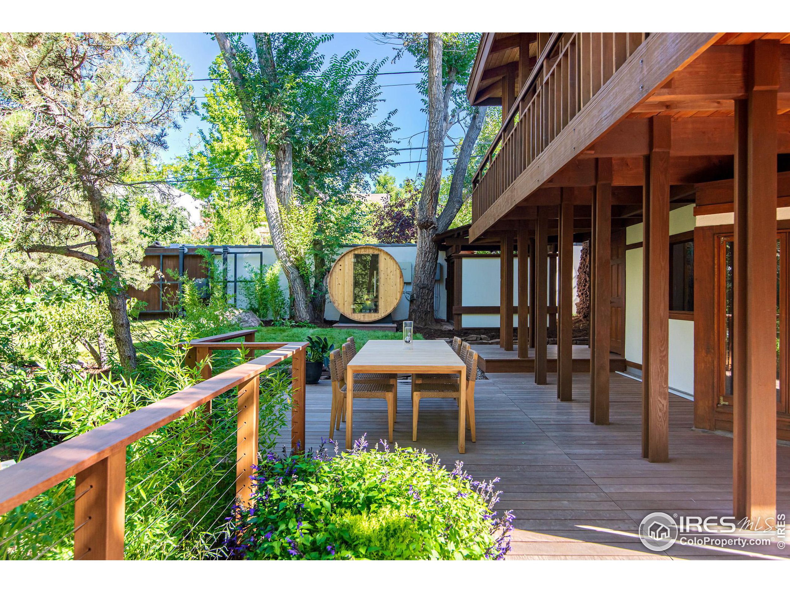 2323 4th Street Boulder, CO 80302 - Photo 31 of 40 a view of a chair and tables in the balcony