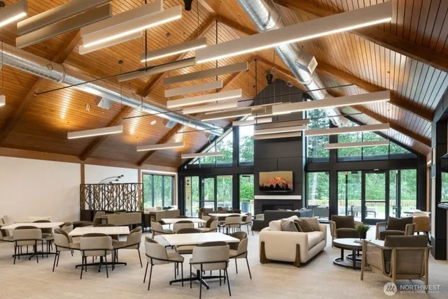 a very nice looking open dining room