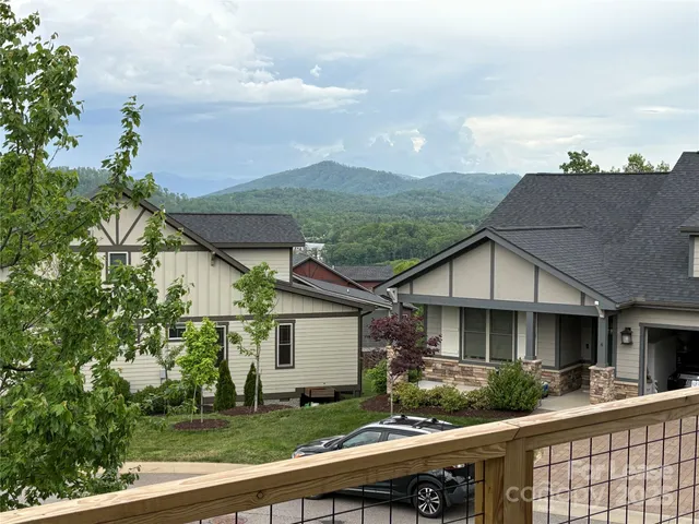 a view of house with a yard and potted plants