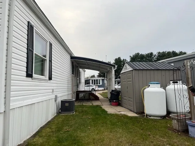 a house view with a backyard space