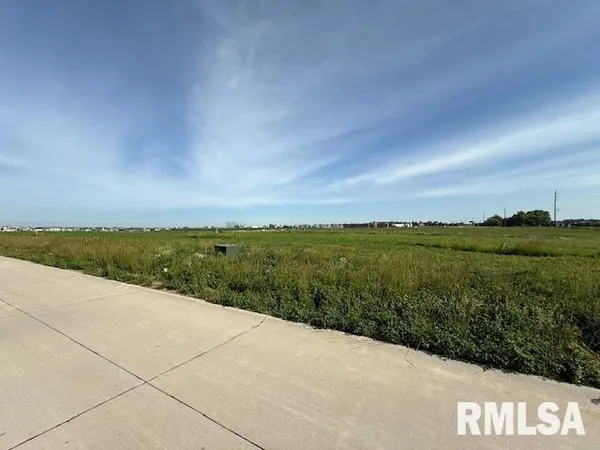 a view of a field with an ocean